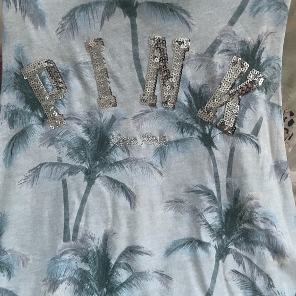 Victoria’s Secret pink floral Bling Tank  top - Picture 2 of 3